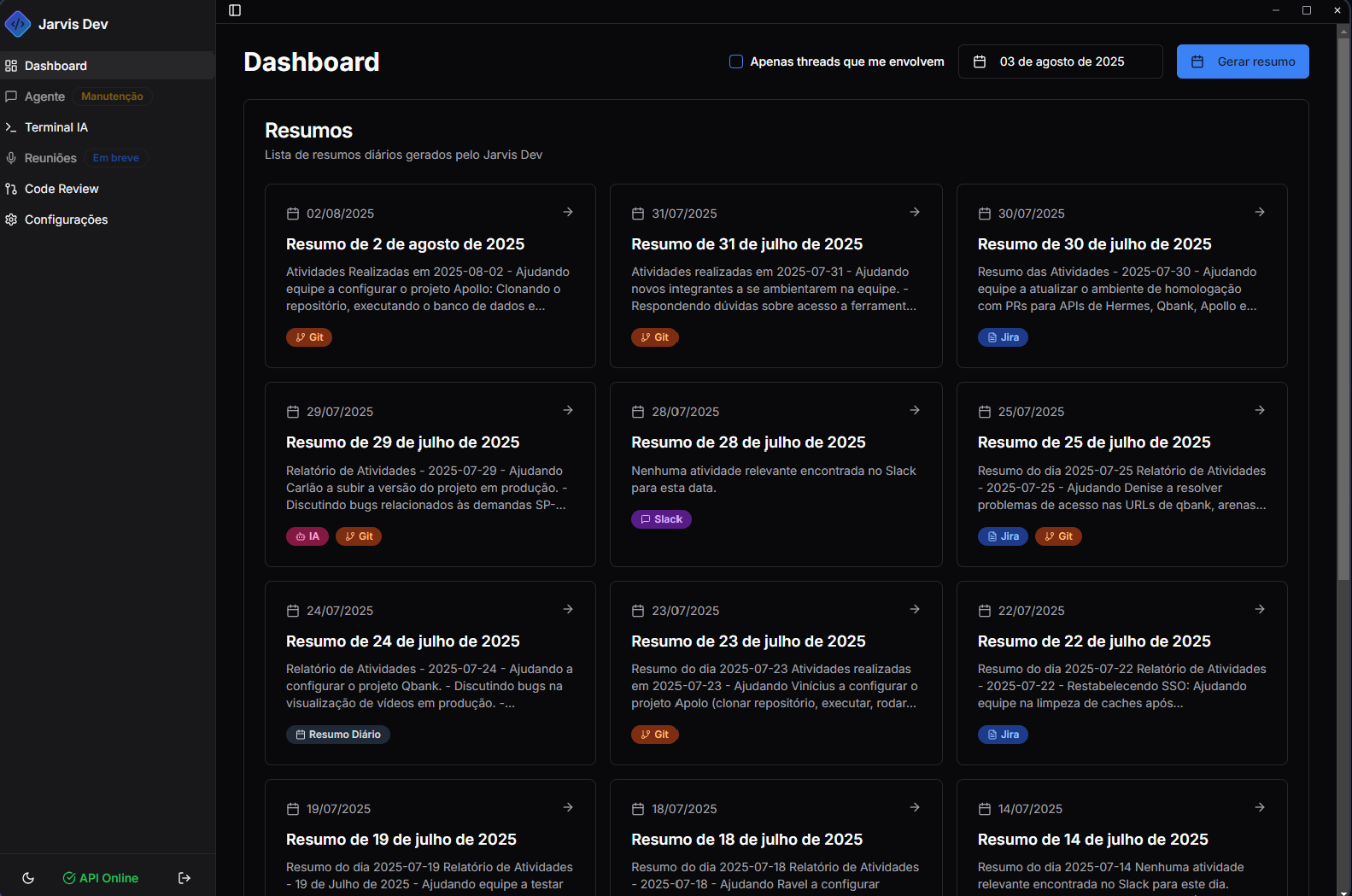 Dashboard preview